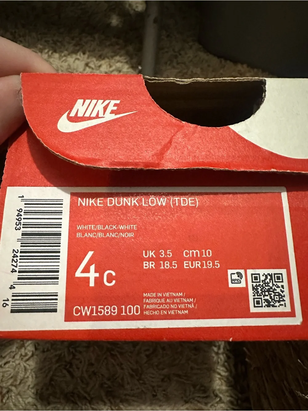 Nike Black and White Toddler Low-Top Sneakers